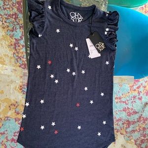 Chaser, NWT T-shirt (Dress style) with stars, Girls, Size 12